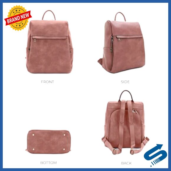 Concealed Carry Backpack Purse with Lock, Premium Faux Leather, Spacious main image 6